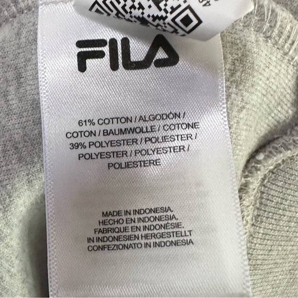 FILA Men’s Short Sleeve Hoodie Gray Red White Small - Picture 8 of 8